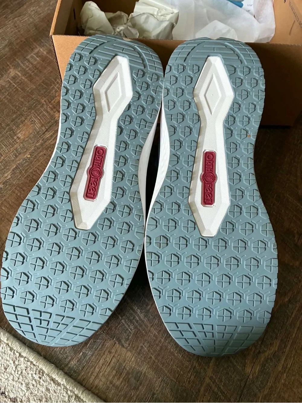 Orthofeet Naya Knit Sneakers in Light Blue (Size 10.5, medium (b) width)